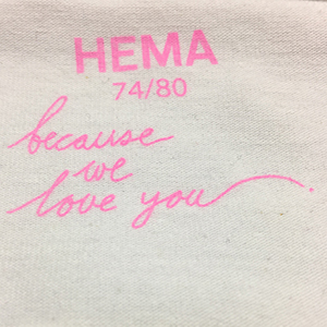 1 color tagless printing hema