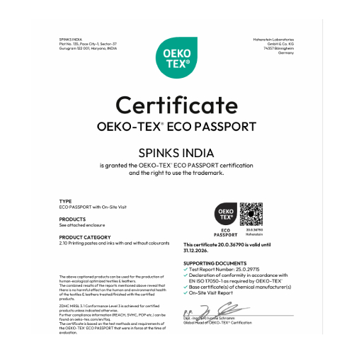 OEKO TEX Certificate