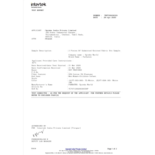 Intertek Test Report
