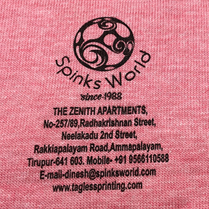 1 color tagless printing spinks world