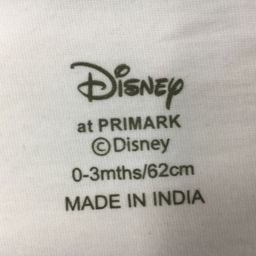 Disney tagless  logo prinitng on cotton appareal
        
