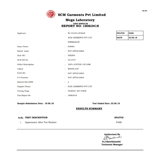 SCM Garments Report 18063418